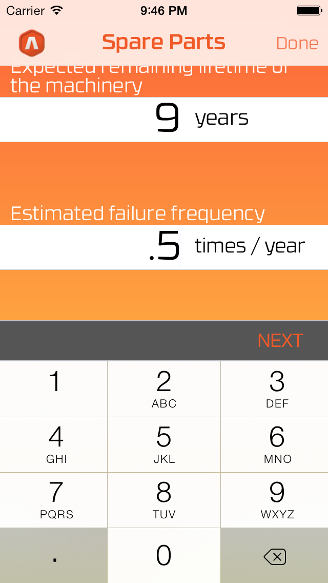 Spare Parts Calculator